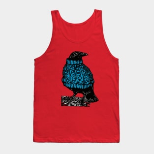 Bejumpered Blue Crow Tank Top